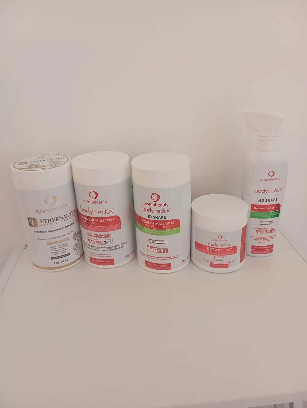 Linha de produtos profissionais utilizados nos protocolos